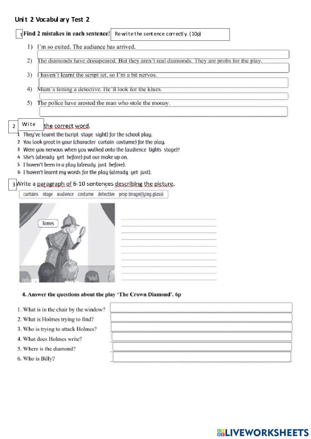 FF5 Unit 2 Vocabulary Test