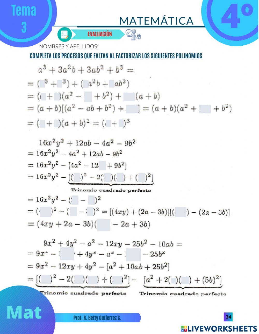 Factorización algebraica