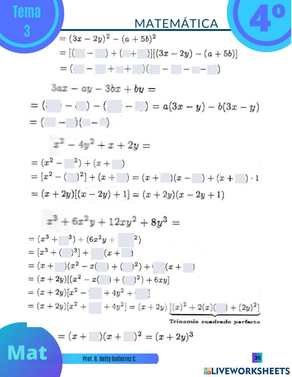 Factorización algebraica