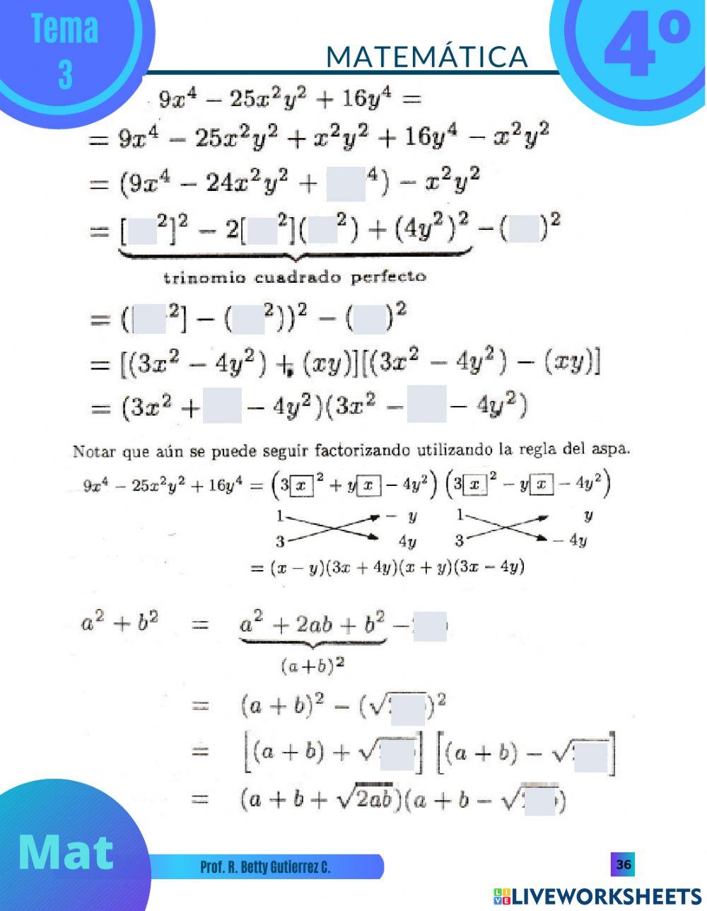 Factorización algebraica