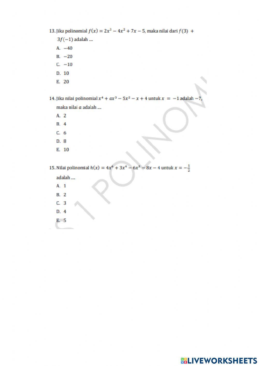 Tugas 1 polinomial