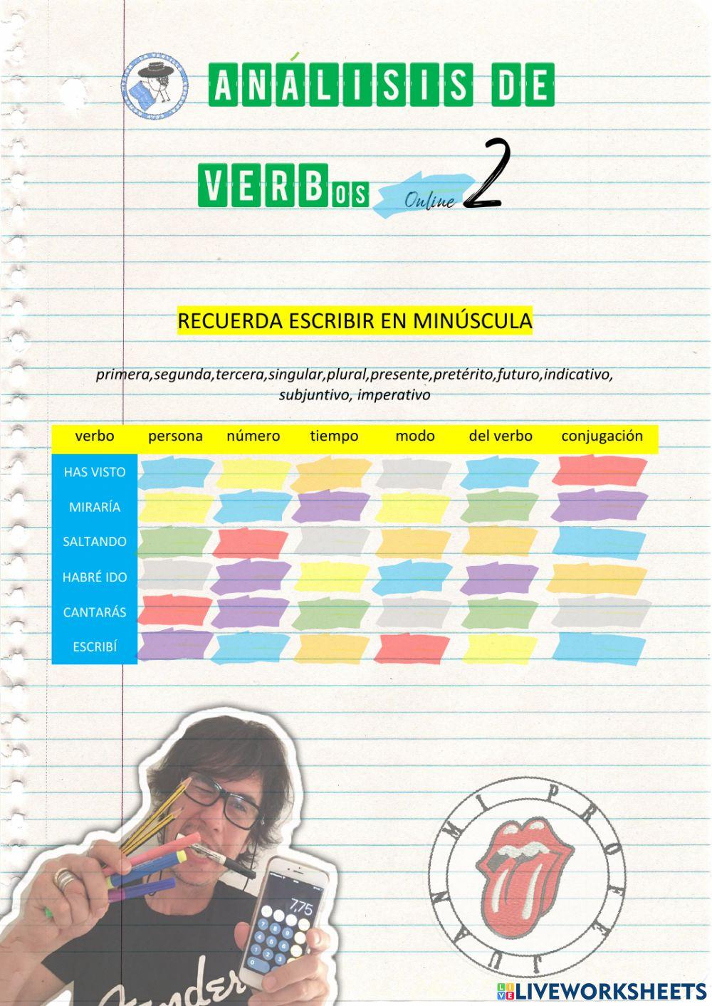 Análisis de verbos online 2