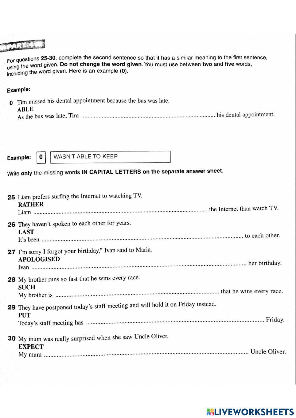 FCE For Schools 1 - TESTS 4&5