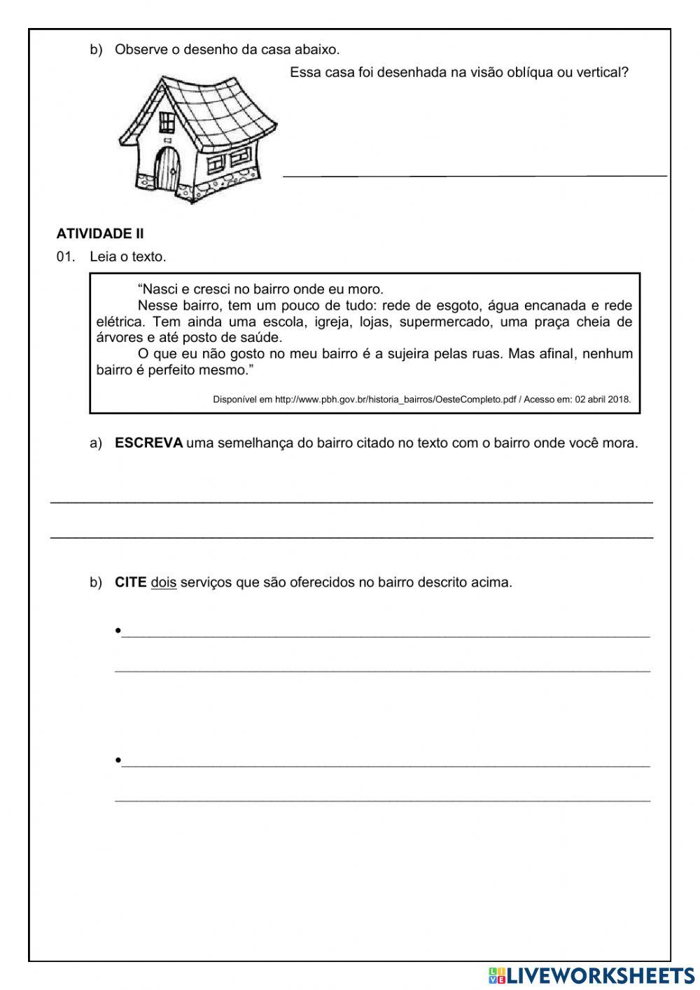 Meu bairro e minha escola