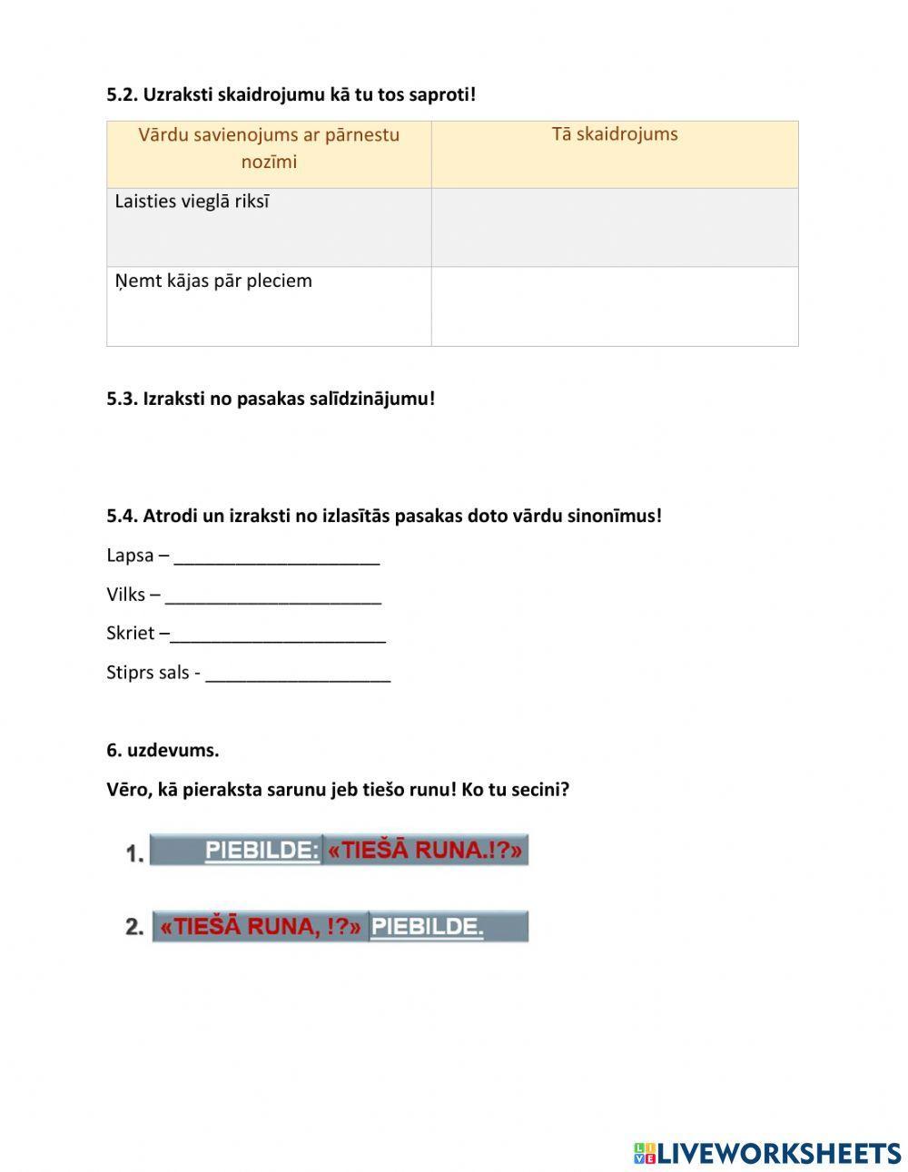 Pasakas par dzīvniekiem