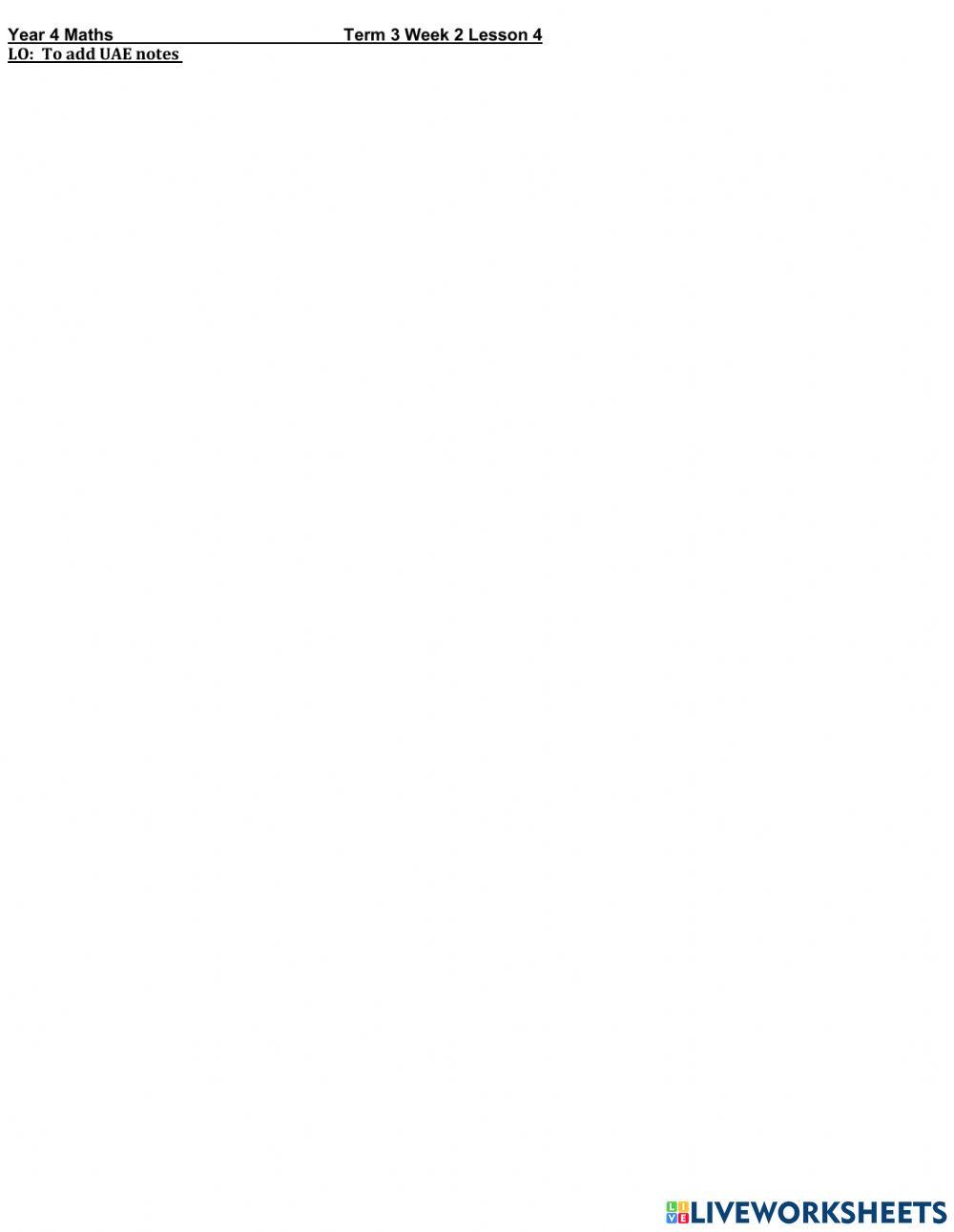 DIS Maths Term 3 Week 2 lesson 4 Higher