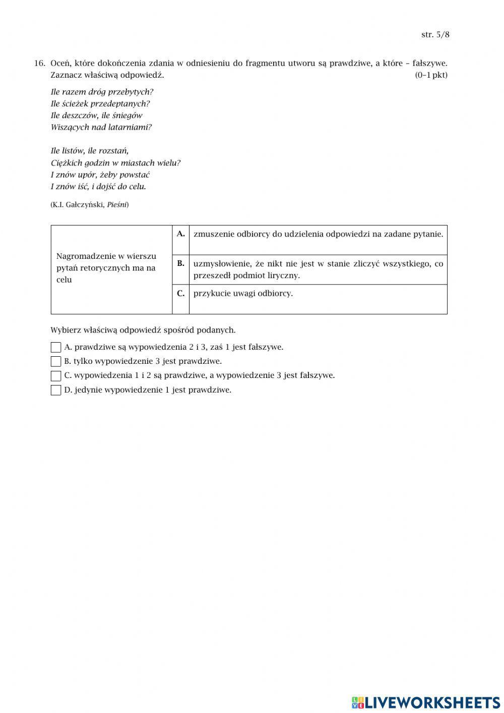 Środki stylistyczne w praktyce