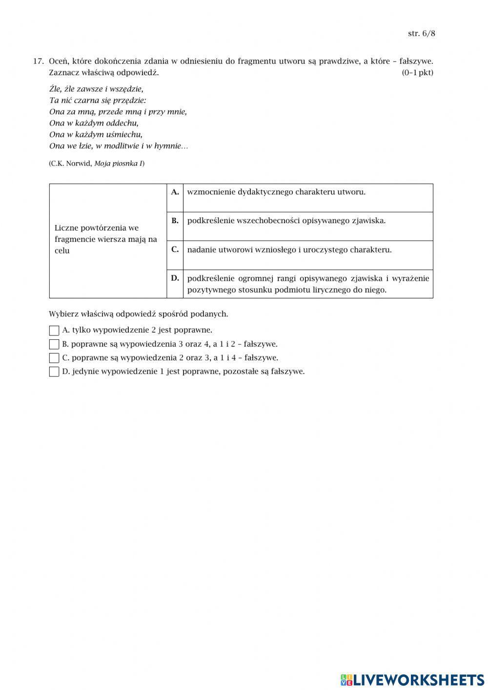 Środki stylistyczne w praktyce