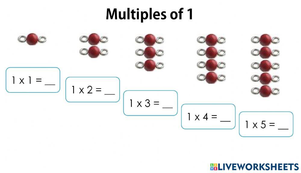 Multiples of 1 Multiples of 1