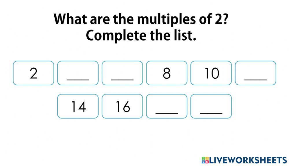 Multiples of 2