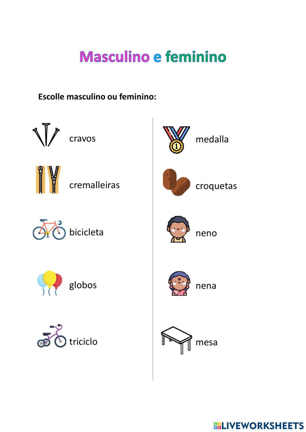 Masculino e feminino