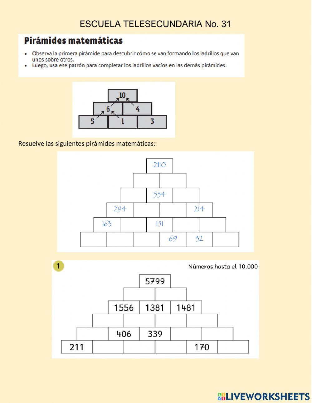 Pirámides matemáticas