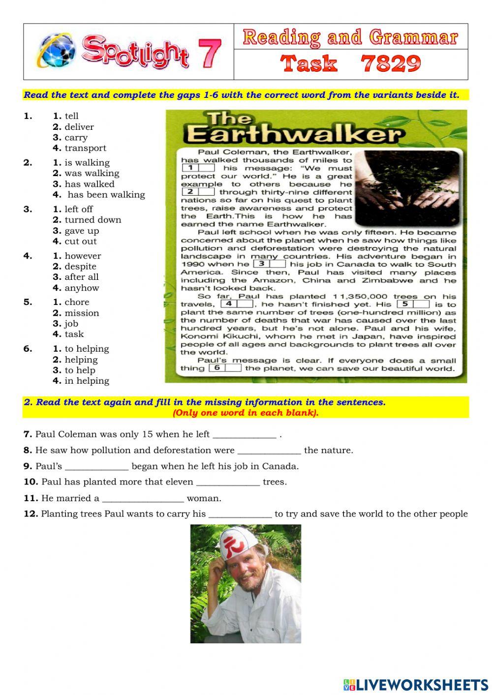 Spotlight 7 Task 7829