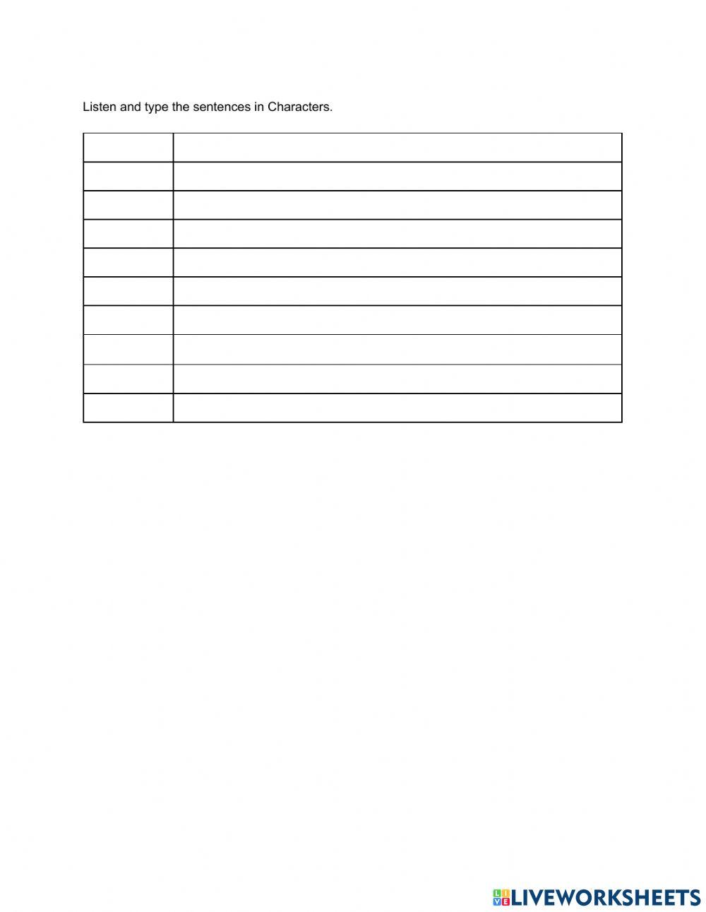 Listening and Typing