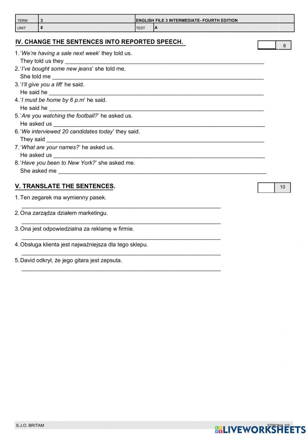 Test Unit 8 - File 3