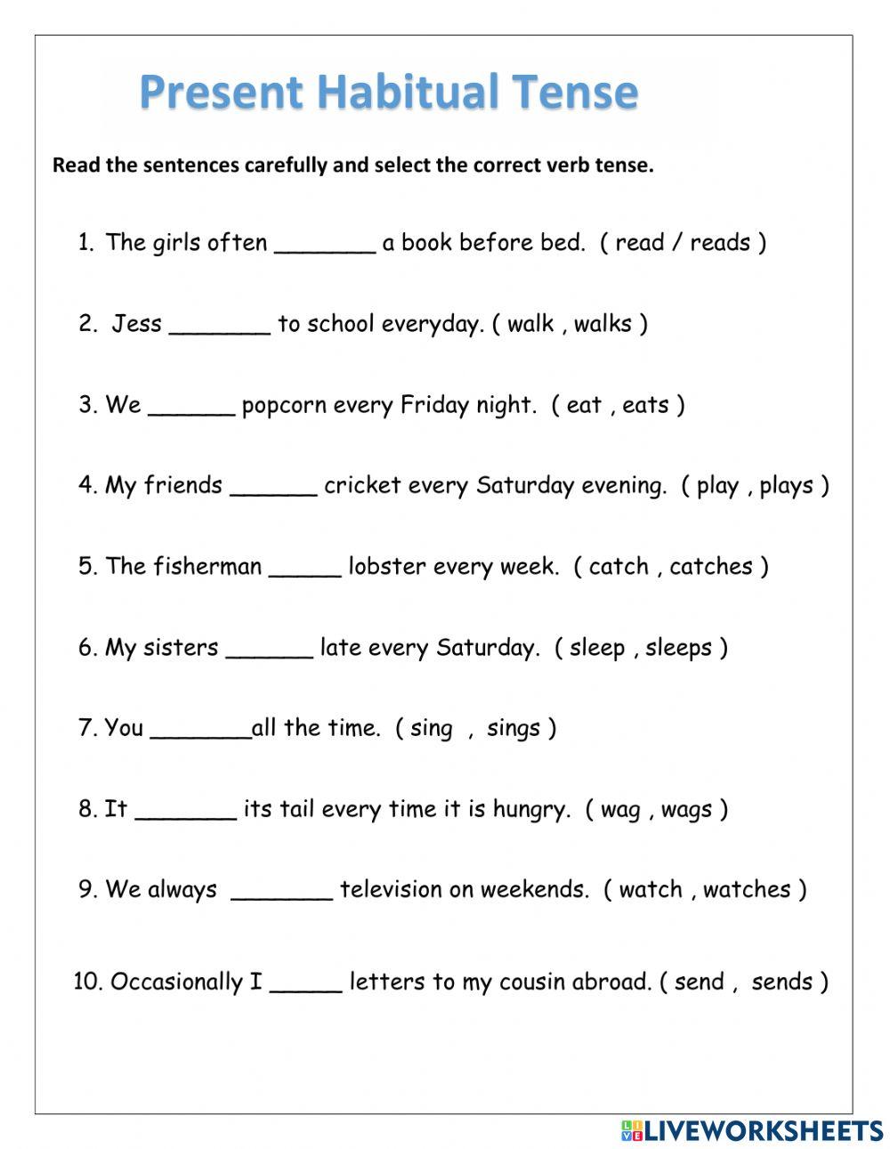 Grammar Present Habitual Tense Worksheet Live Worksheets grammar-present-habitual-tense-worksheet-live-worksheets