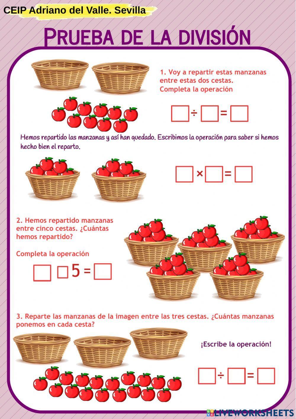 Relación división y multiplicación