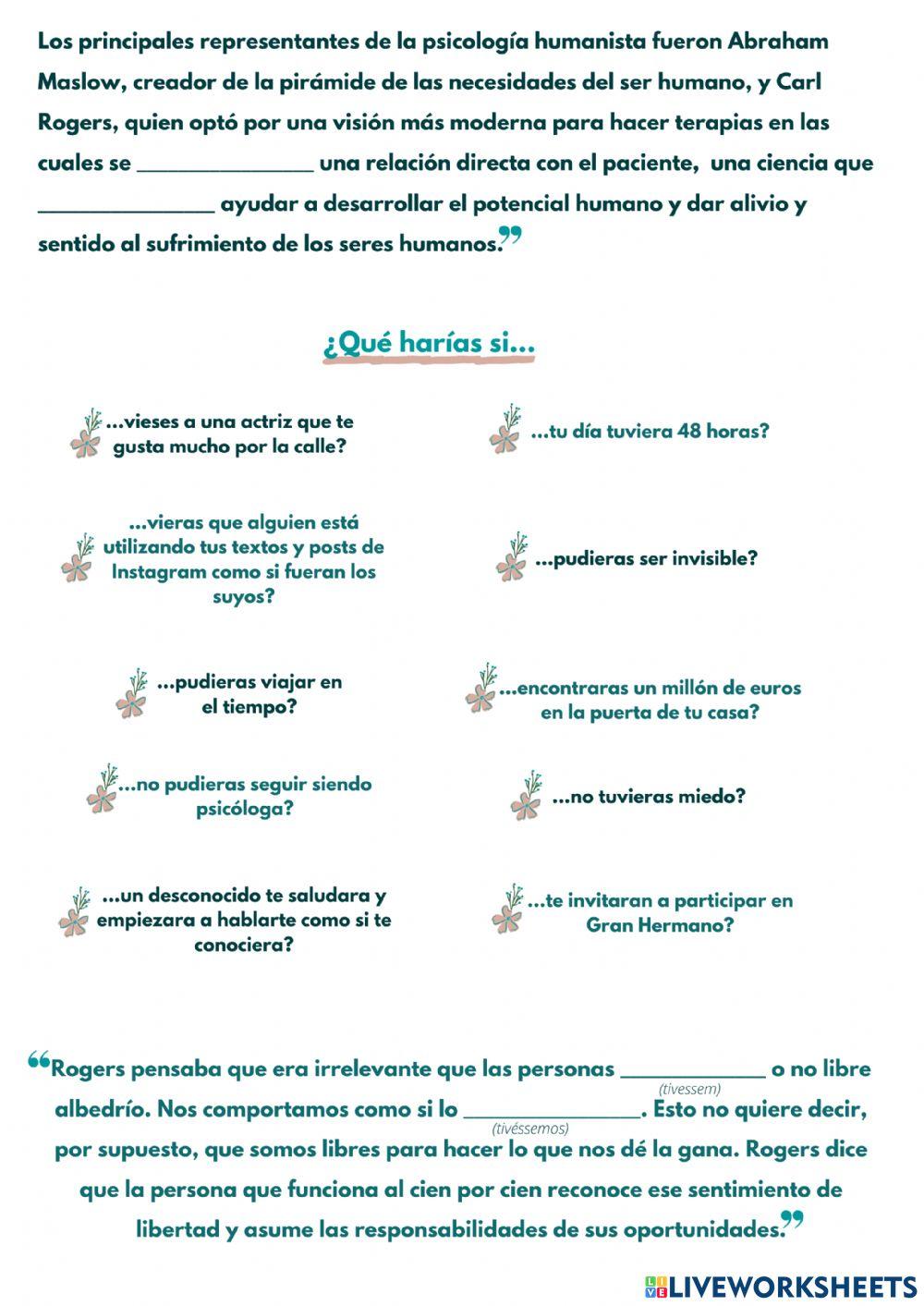 Condicional y subjuntivo