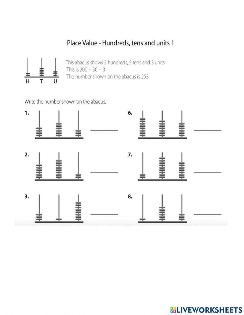 Place Value - tens hundreds and thousands