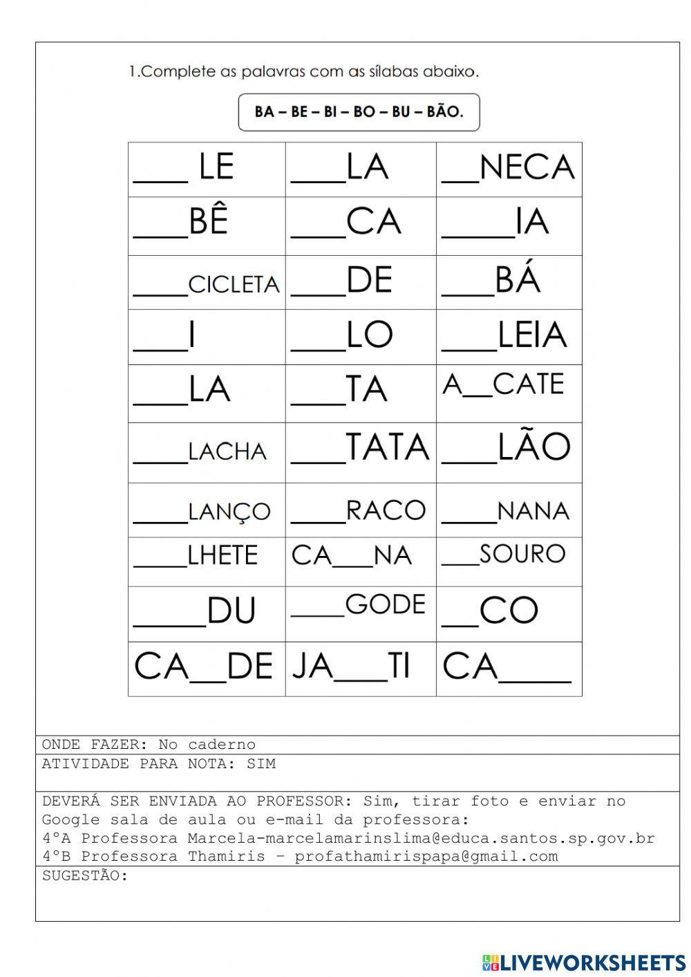 Adaptado 29 de Março a 09 de abril