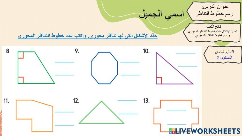 خط التناظر2