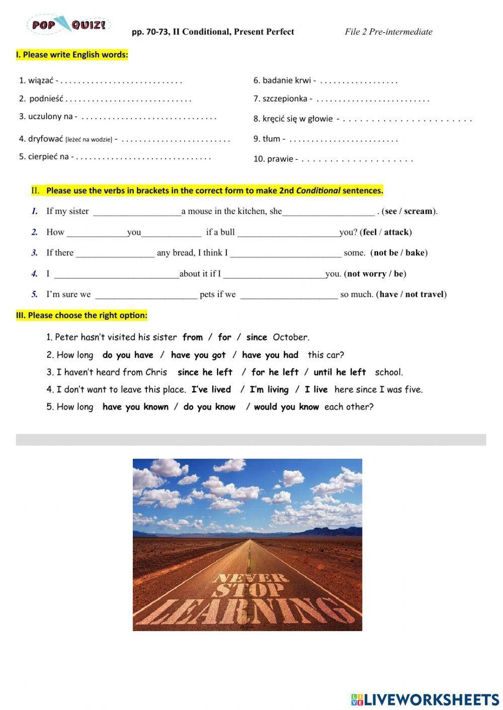Pre-intermediate - pop quiz - 11