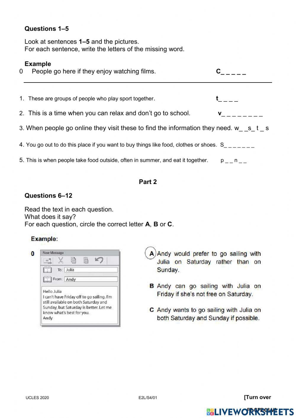 Diagnostic Test-trim 1- reading and writing 3rd grade