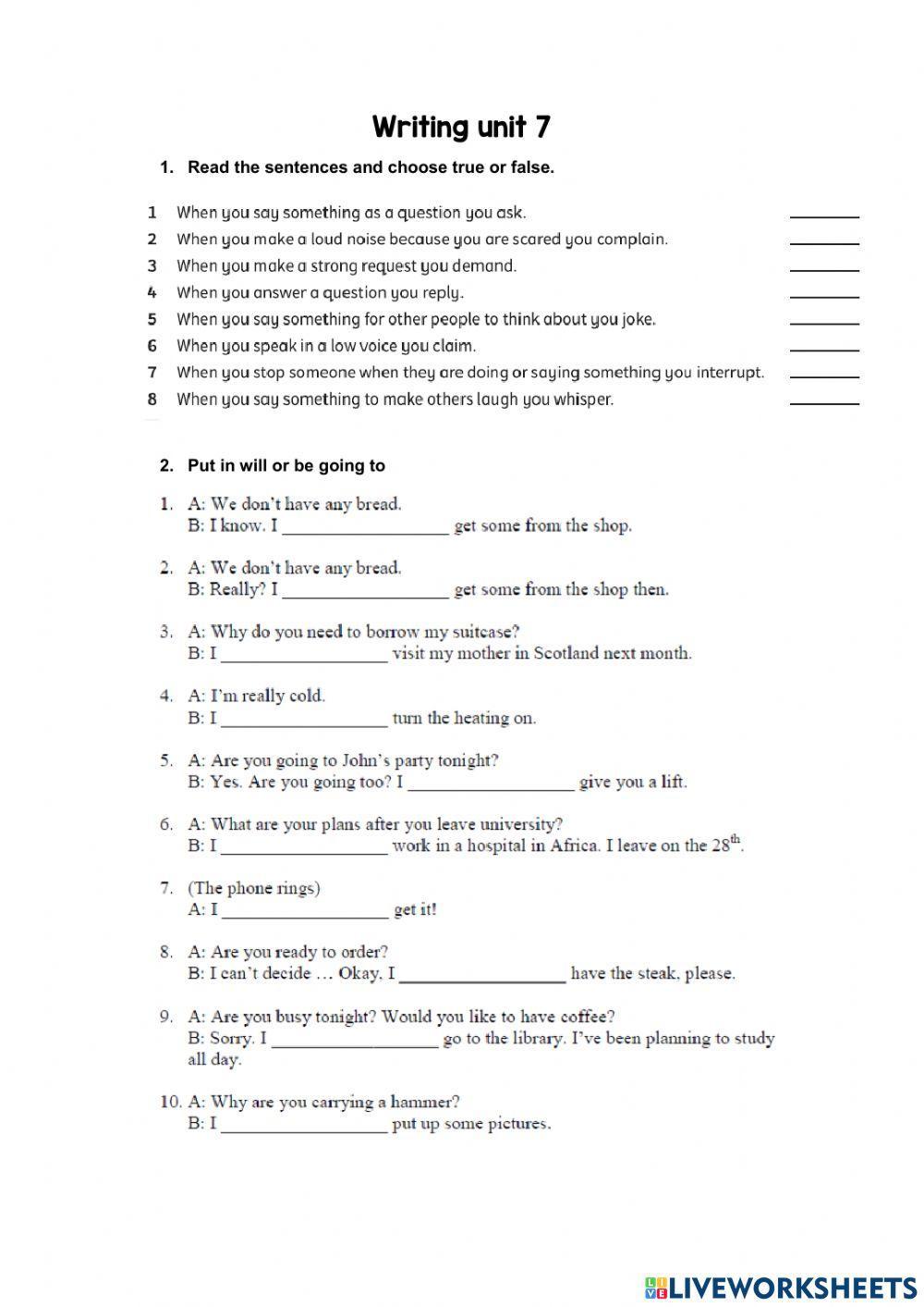 Writing unit 7 sexto