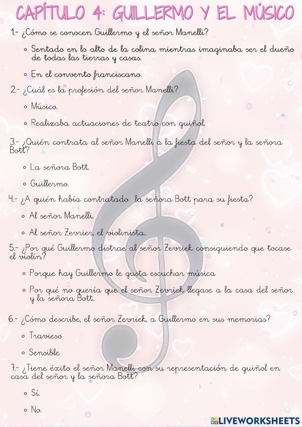 Capítulo 4: Guillermo y el músico