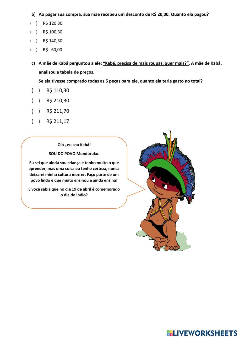 História do índio Kabá  Dareku