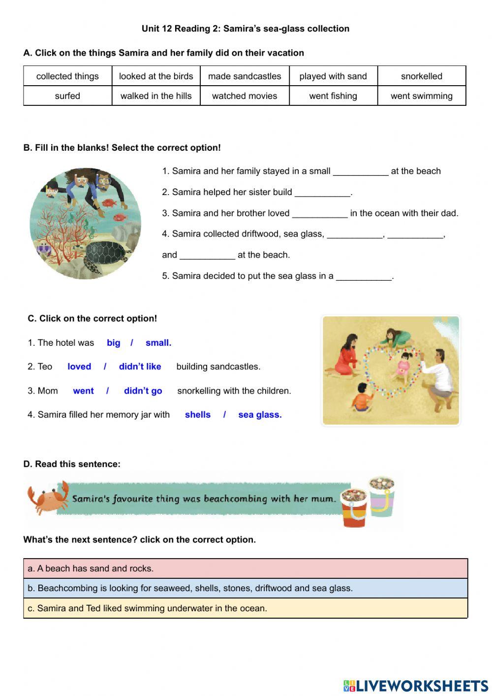 Reading: Samira's Sea Glass Collection