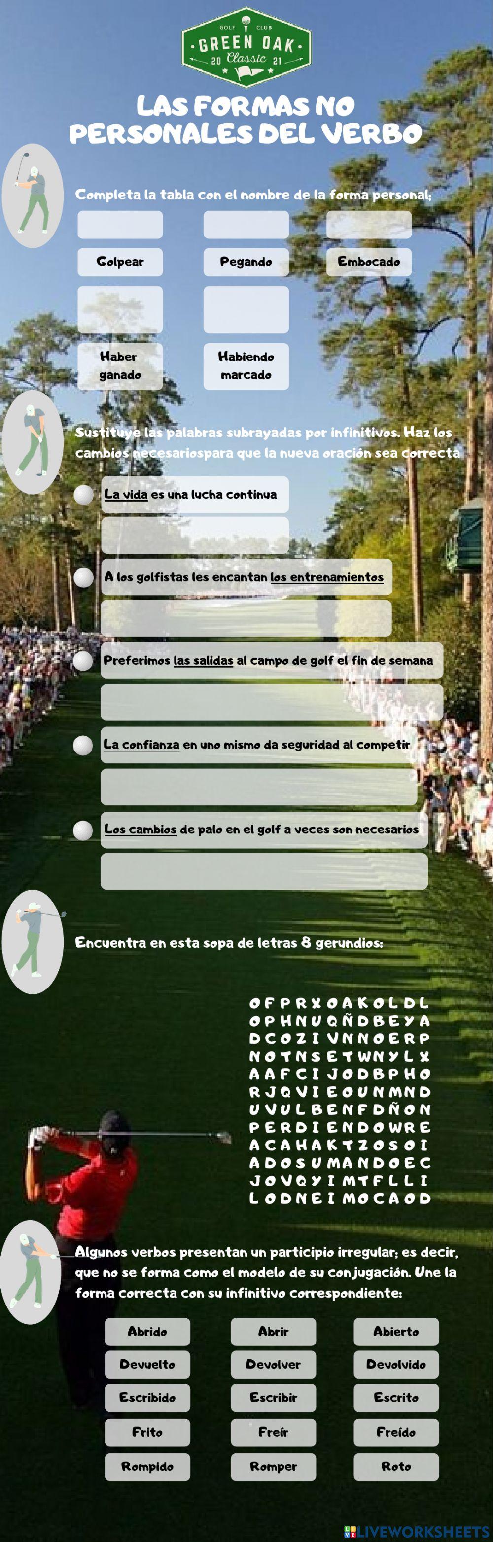 Las formas no personales del verbo