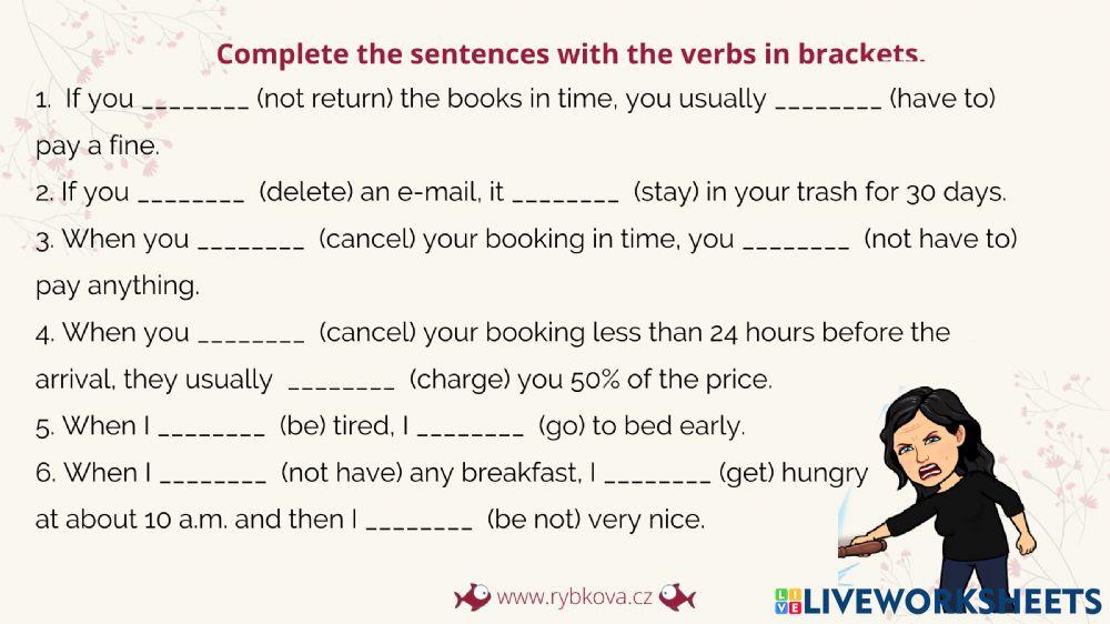 Zero conditional sentences (p. 5)