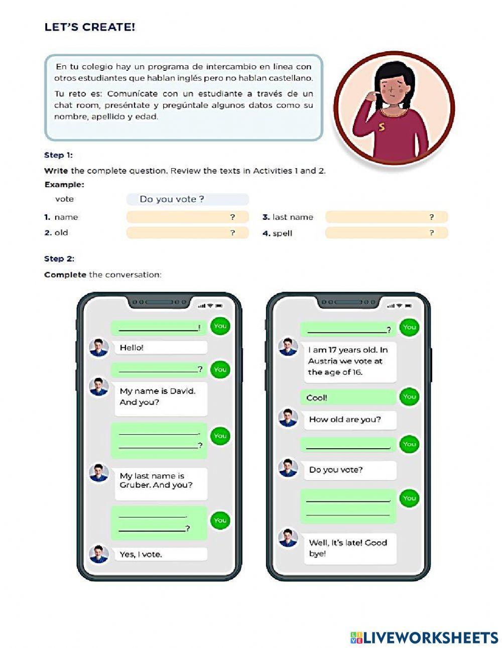 Let’s Exchange Personal Information Activity 3 - A1
