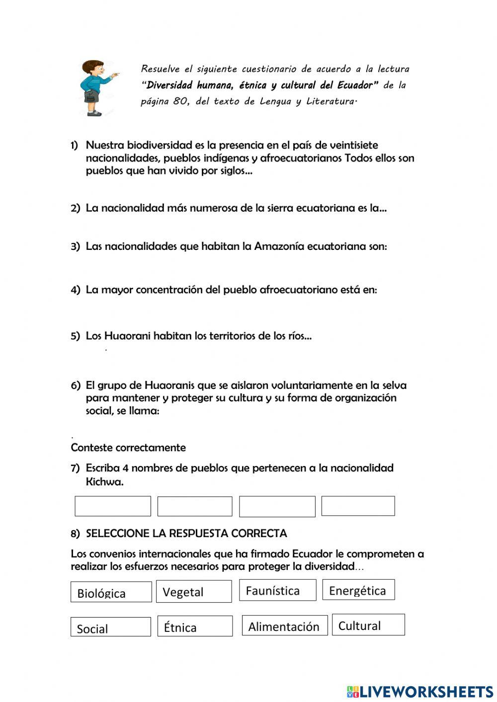 Diversidad en el ecuador