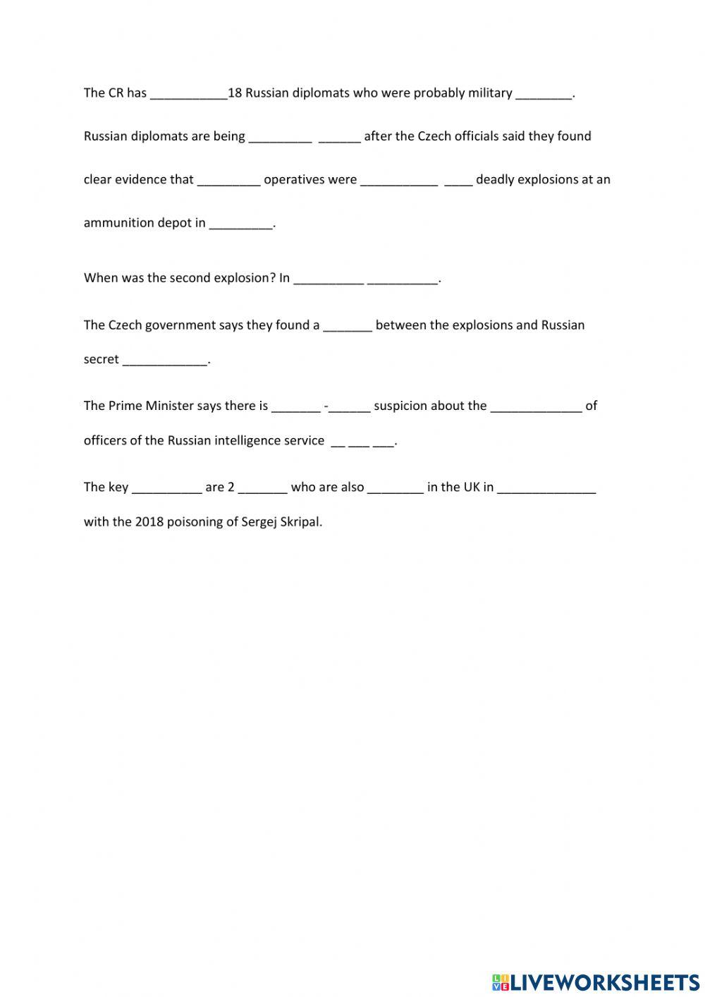 Vrbětice Cz x Russia