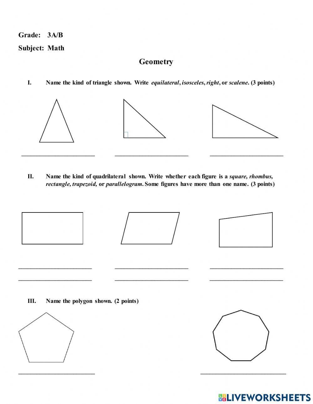 Math shapes