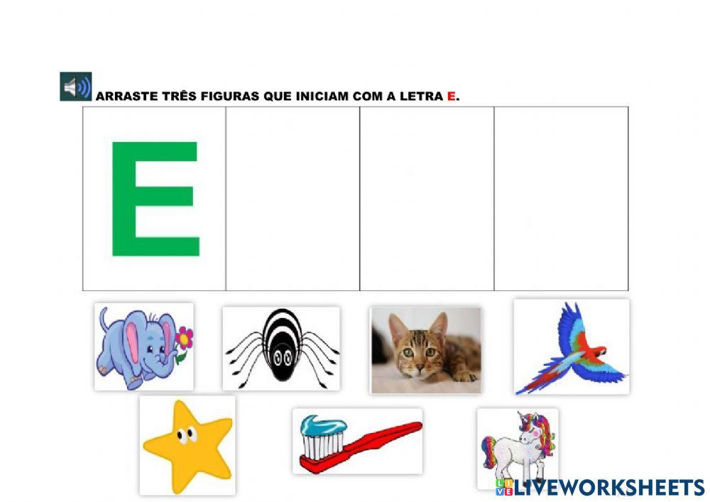 Palavras que iniciam com as vogais