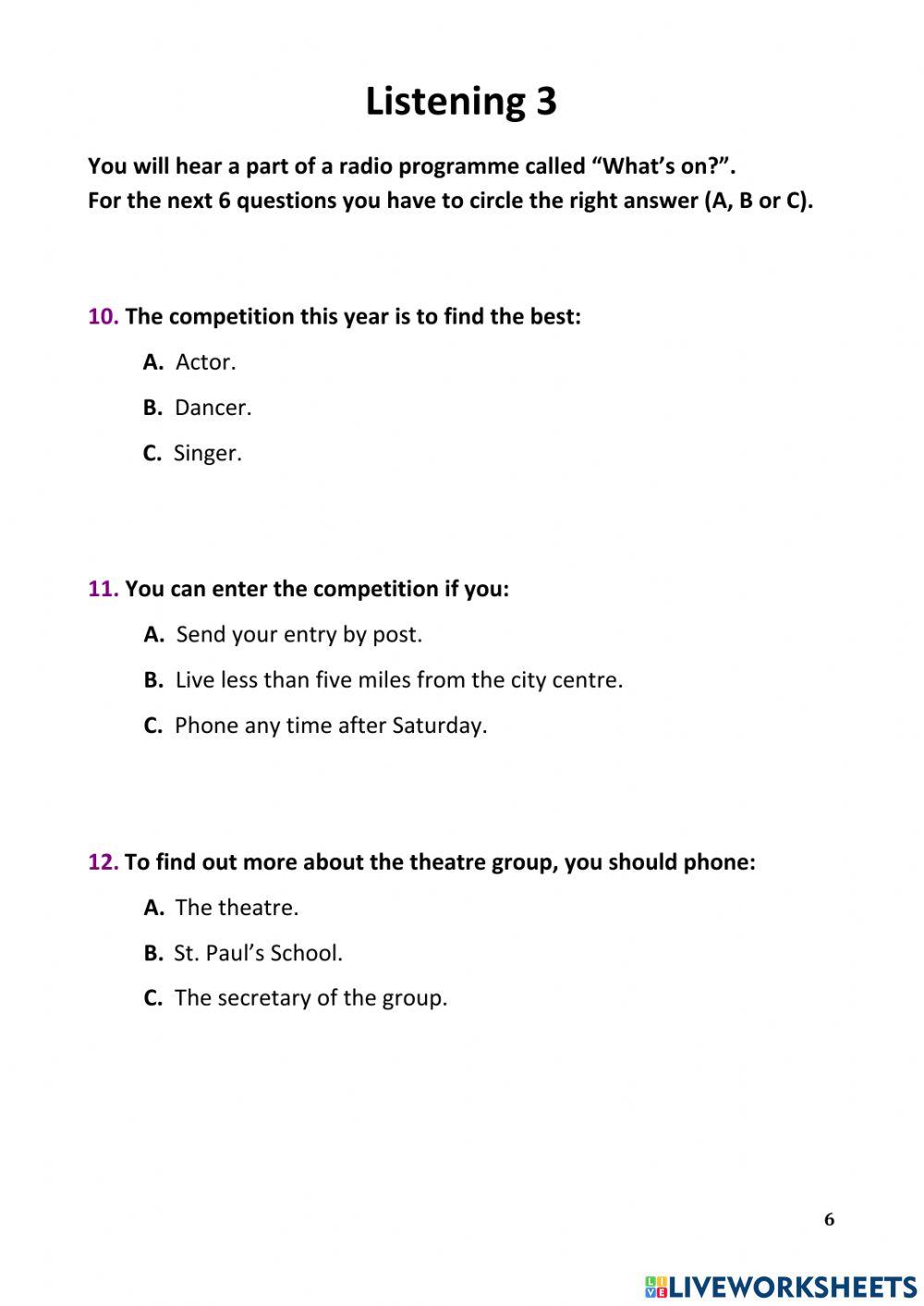 6º Evaluación de Programas de Aprendizaje en Lenguas Extranjeras