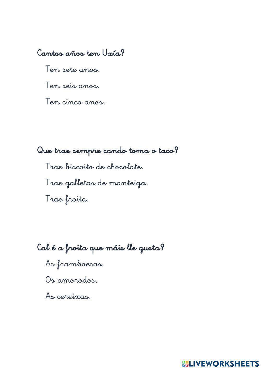 Comprensión lectora 4