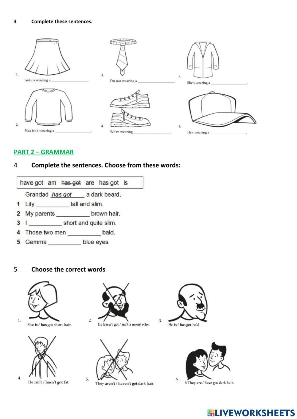Unit 6 test - people descriptions
