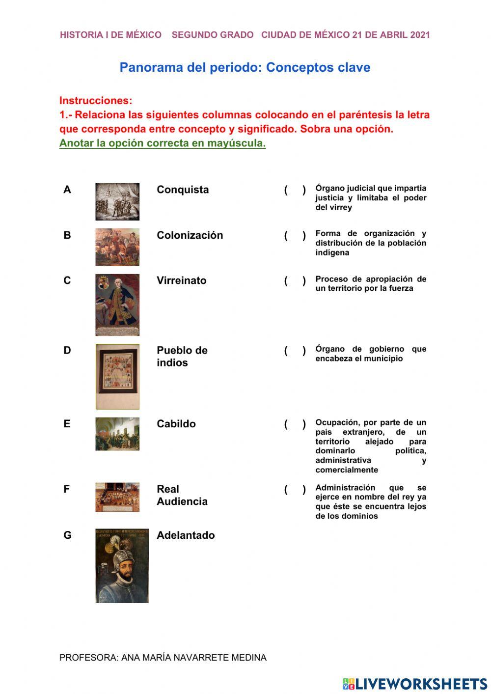 Ejercicio: panorama del periodo 2do grado 3er trimestre