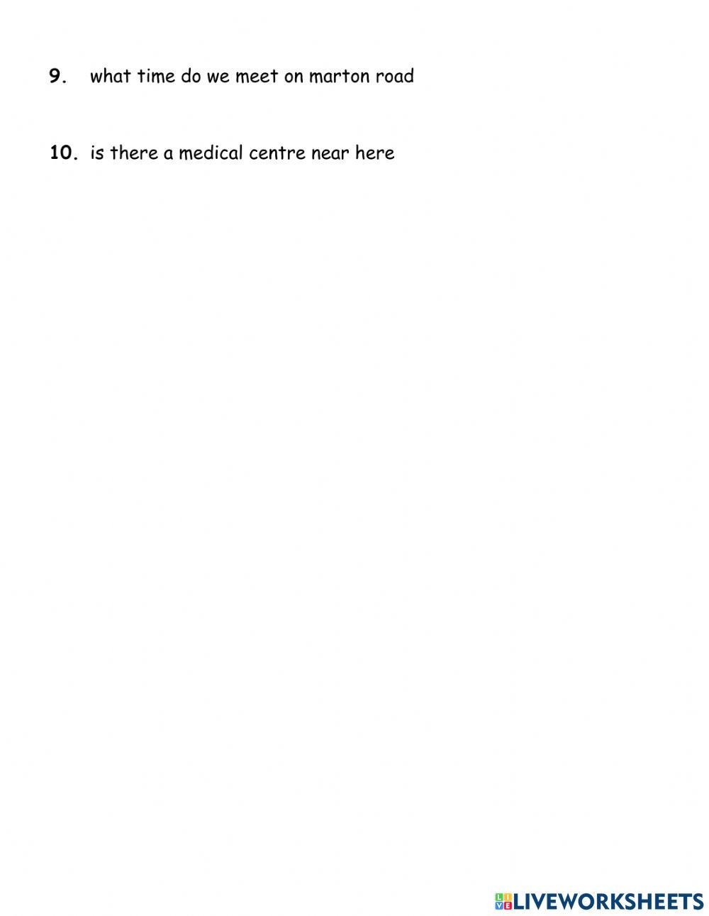 Capitalization and punctuation. 