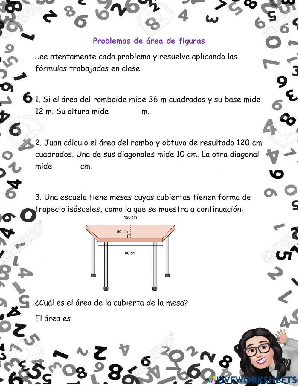 Problemas de área de figuras