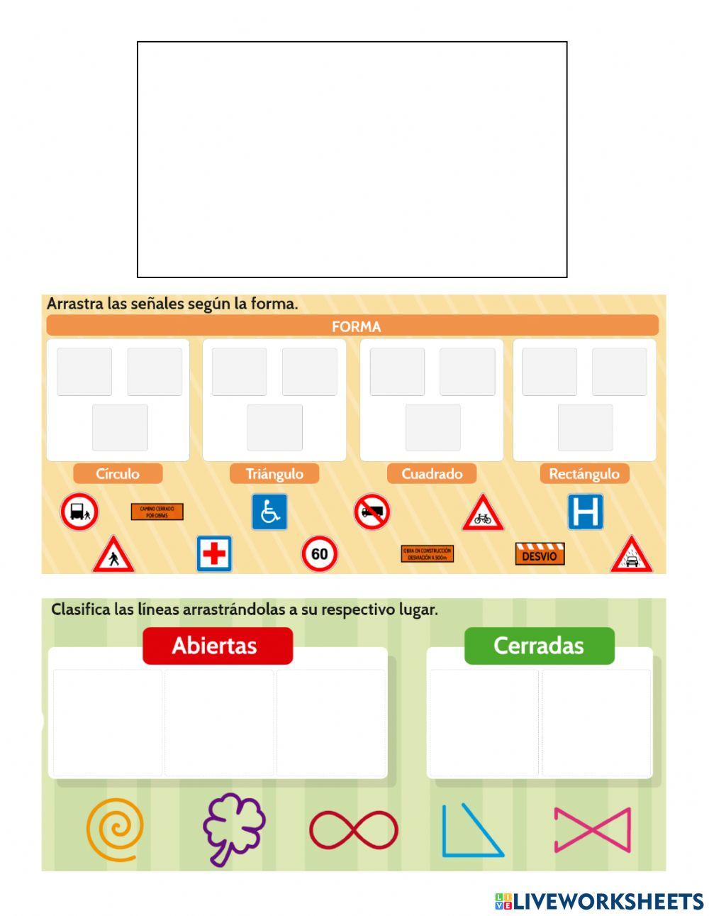 Líneas rectas, curvas y figuras geométricas