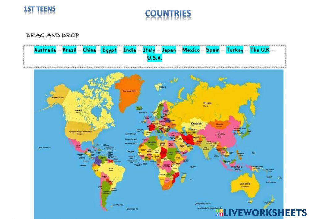 Countries and nationalities