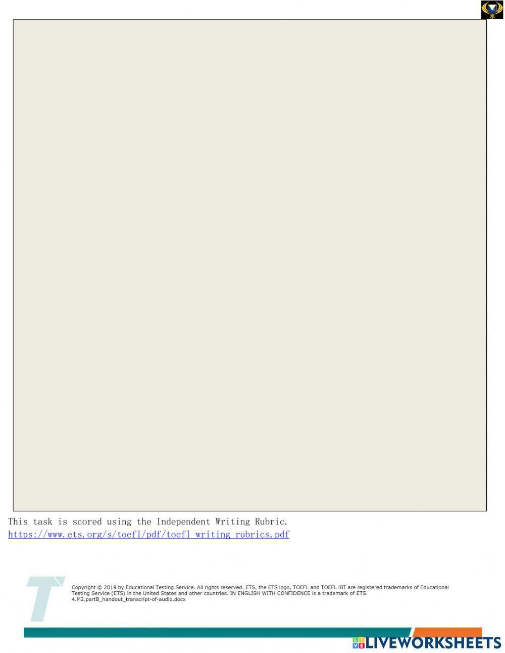 TOEFL iBT® Test Writing Practice Sets