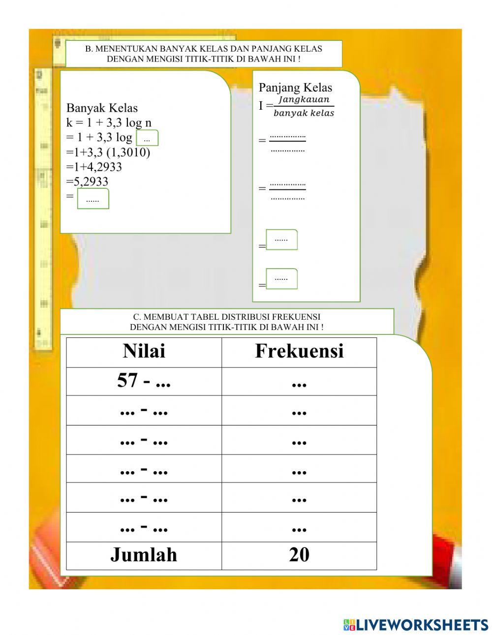 Statistik tabel distribusi frekuensi