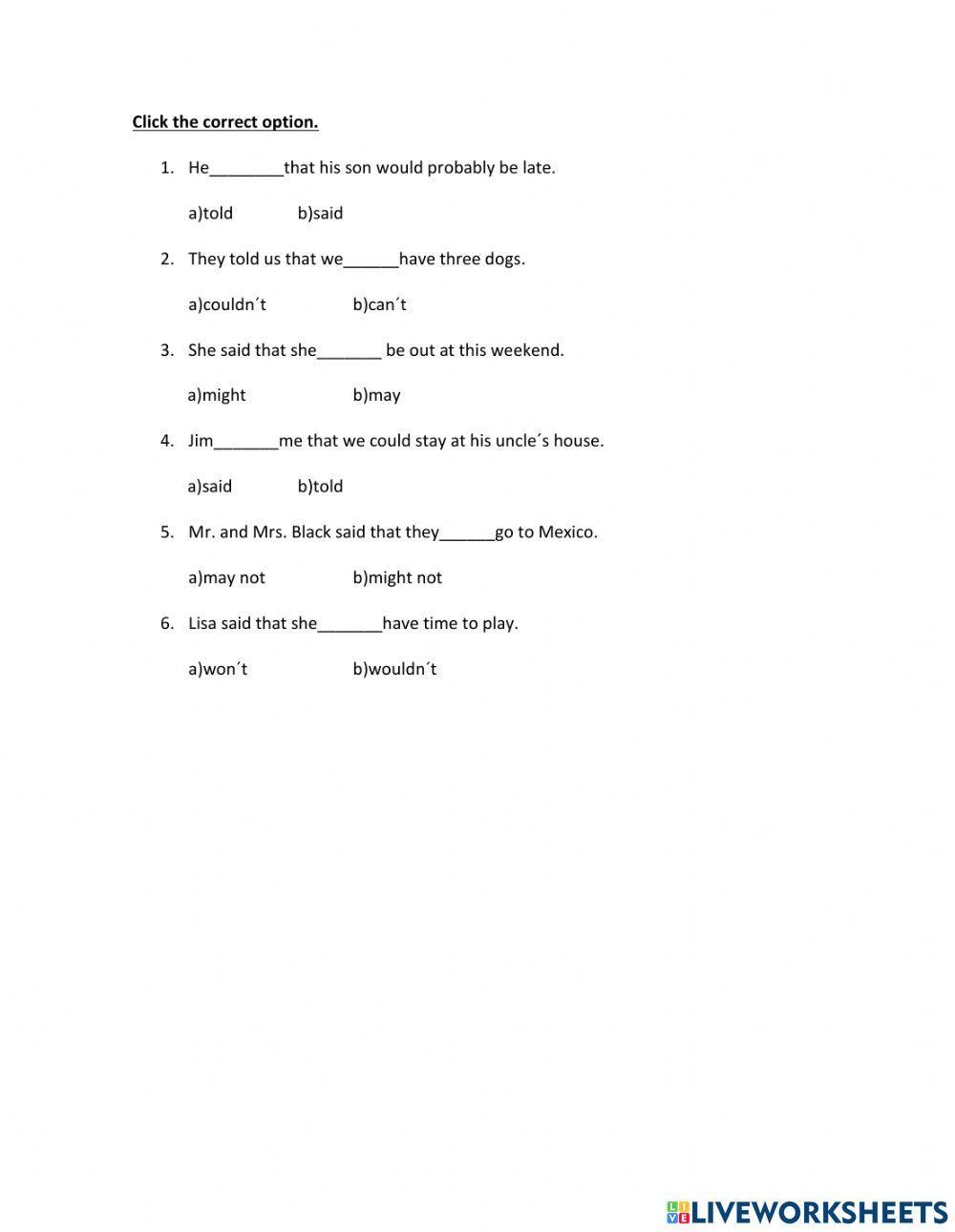 Reported speech with modals (May 24th)