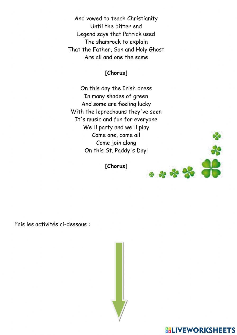 CE Saint Patrick's Day song